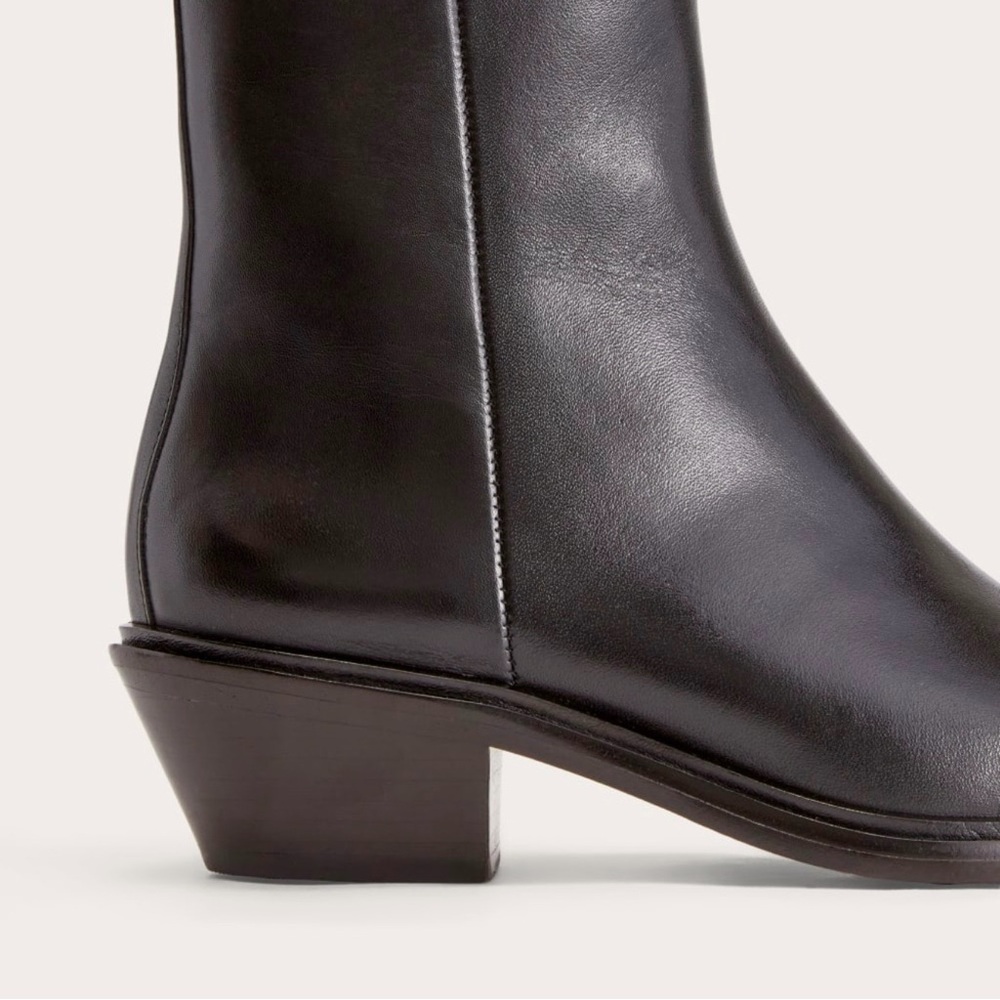 NEW Everlane Black Leather Havana Ankle Boot in Size 9.5 - Picture 3 of 13
